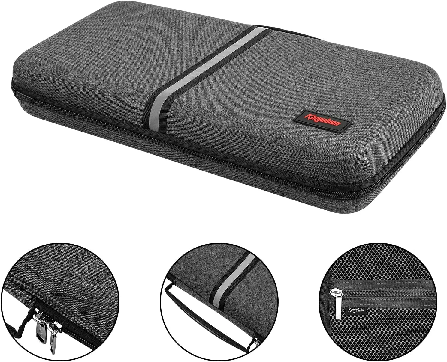Hard 75% Keyboard Case, Hard Travel Storage Case for 84 Key Portable Keyboard, Compatible with Keychron K2, Logitech POP Keys Mechanical Keyboard. (Case Only)-Dark Grey