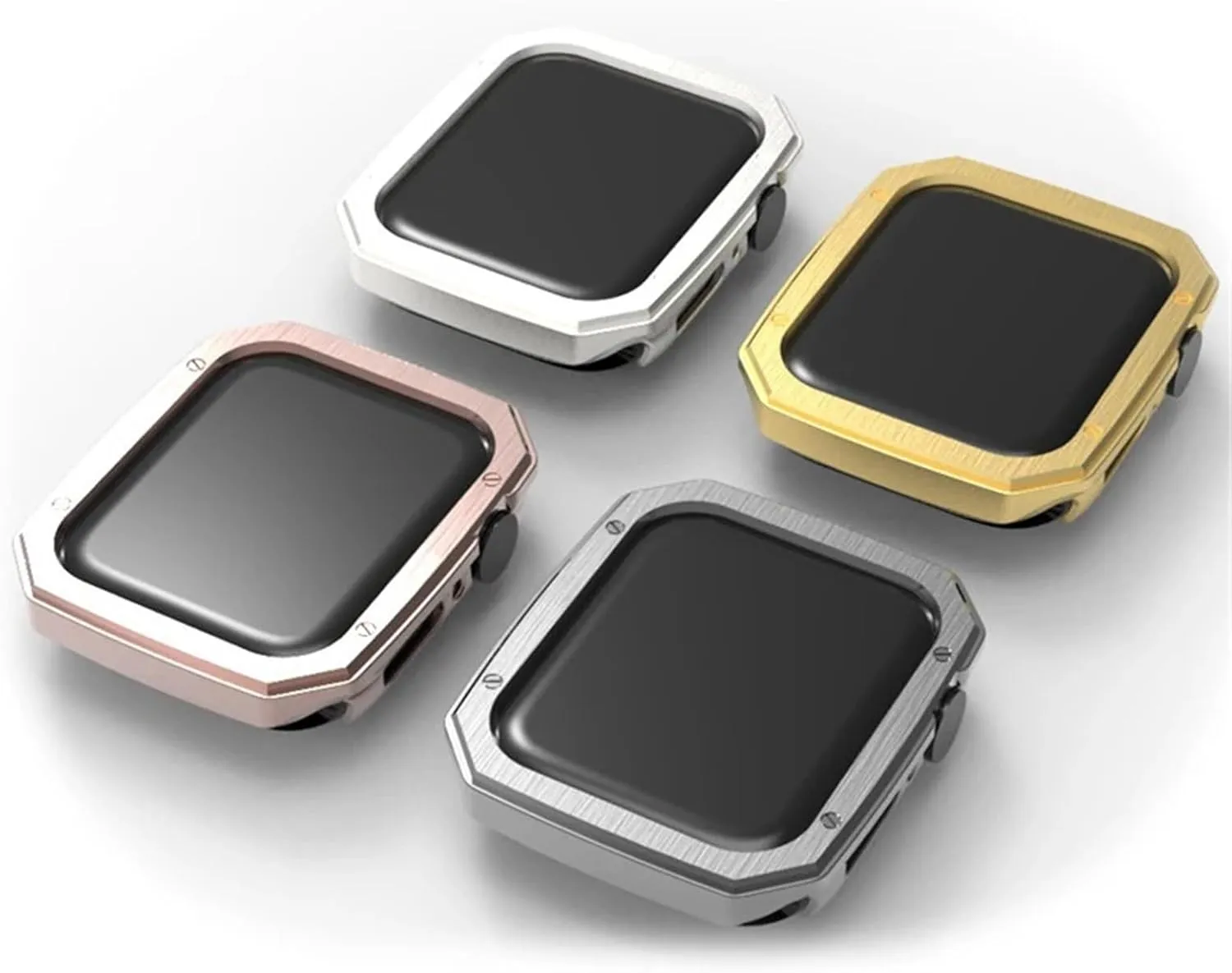 Hard PC Case for Apple Watch Ultra 49mm 41mm 45mm Cover Plating Plastic for IWatch Series 9 8 7 6 SE 5 40mm 44mm Protective Case(Rose Gold,40mm)
