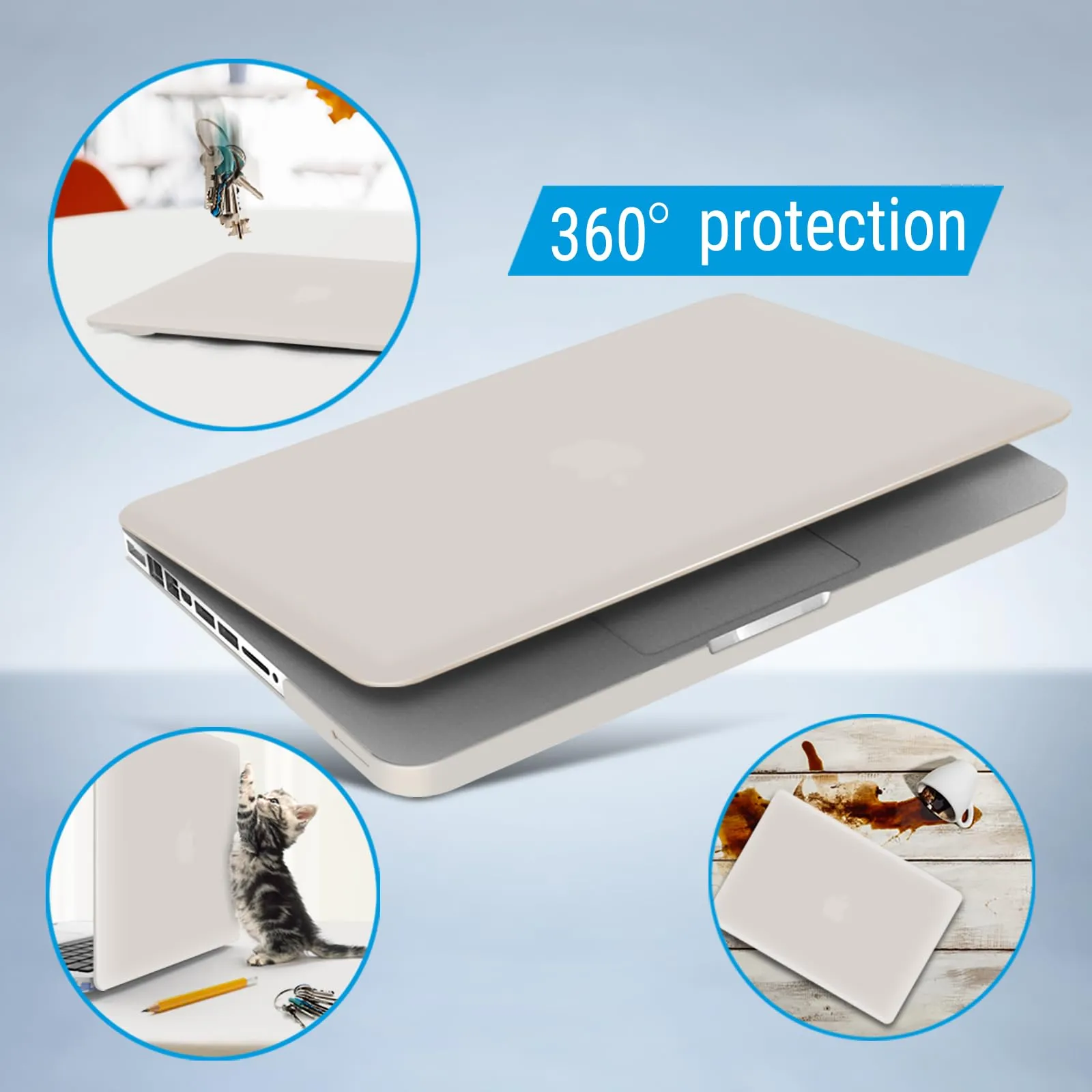 Hard Plastic Case Shell Keyboard Cover For MacBook OLD Pro 13 A1278 with CD ROM