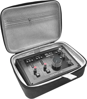 Hard Shell Case Compatible with SSL 2 or 2  and SSL2 MKII and 2  MKII Interface Audio Interface Cover, Protective Travel Case (Grey)