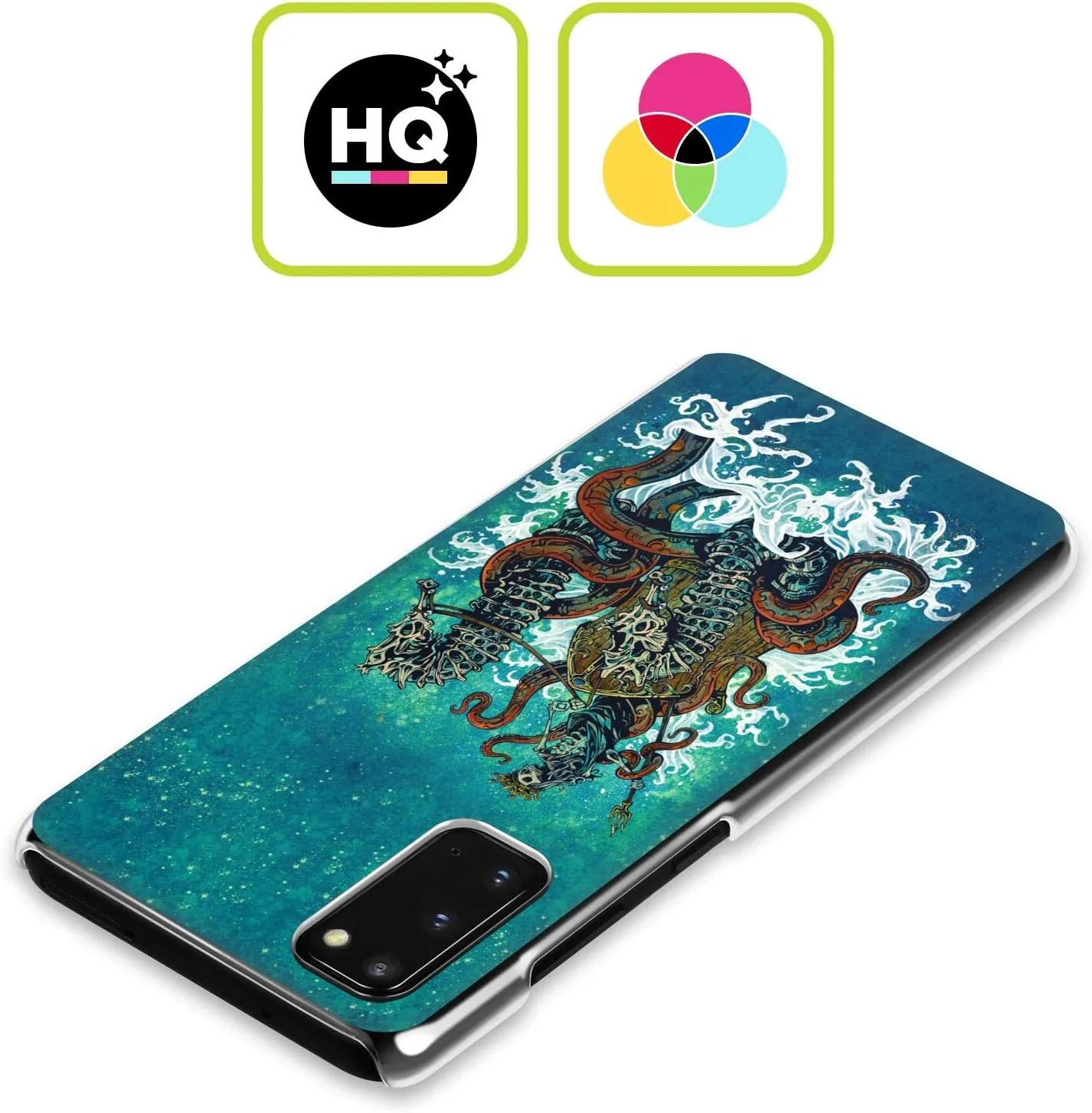 Head Case Designs Officially Licensed David Lozeau Neptune Nautical Skeleton Grunge Hard Back Case Compatible with Samsung Galaxy S22 5G