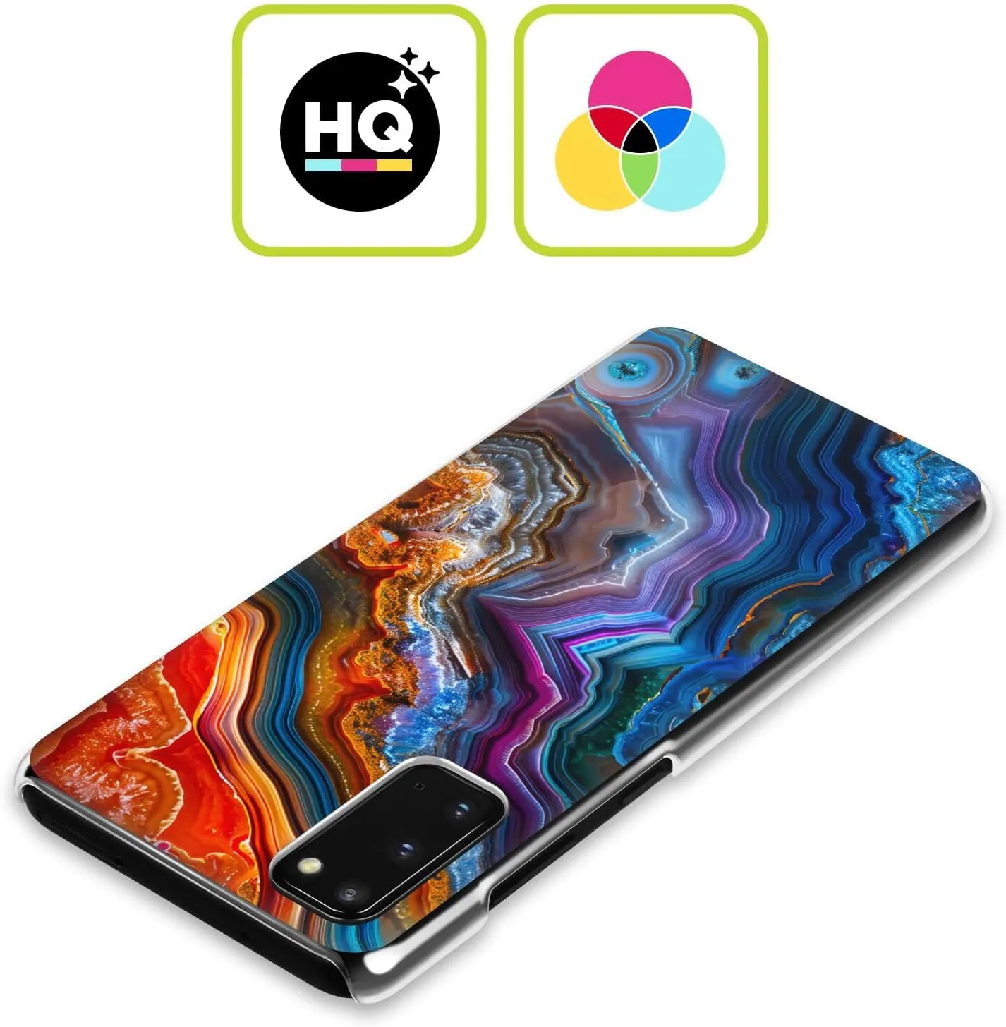 Head Case Designs Officially Licensed Haroulita Multicolor Agates Hard Back Case Compatible with Samsung Galaxy A55 5G