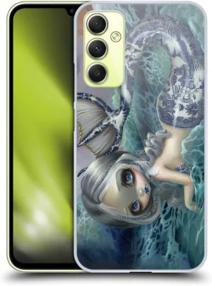 Head Case Designs Officially Licensed Strangeling Blue Willow Tail Mermaid Hard Back Case Compatible with Samsung Galaxy A34 5G