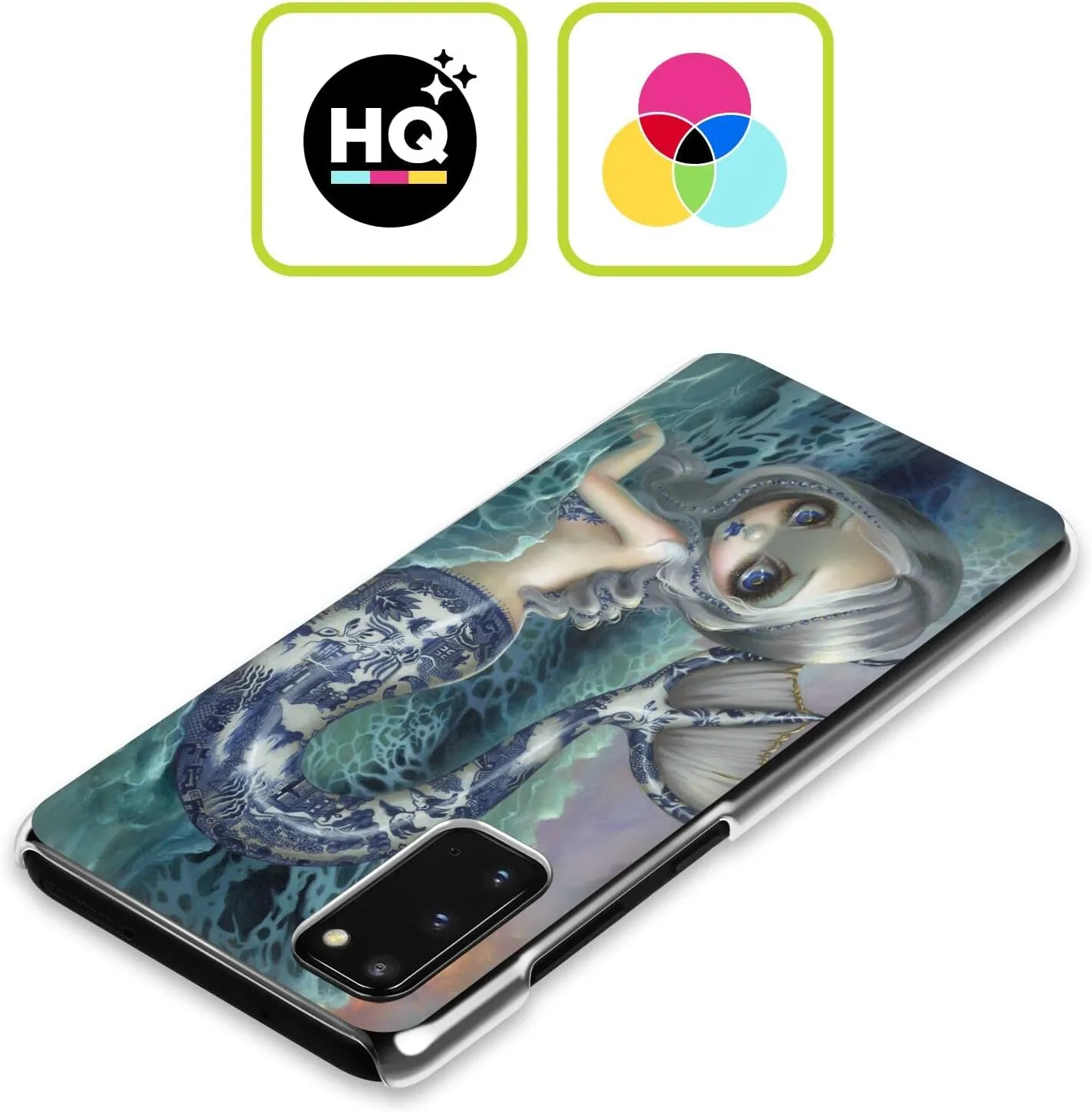 Head Case Designs Officially Licensed Strangeling Blue Willow Tail Mermaid Hard Back Case Compatible with Samsung Galaxy A34 5G