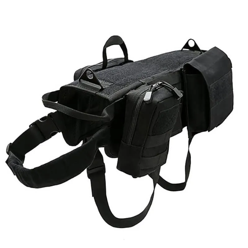 Heavy-Duty Adjustable Military K9 Tactical Dog Harness Vest for Training and Service