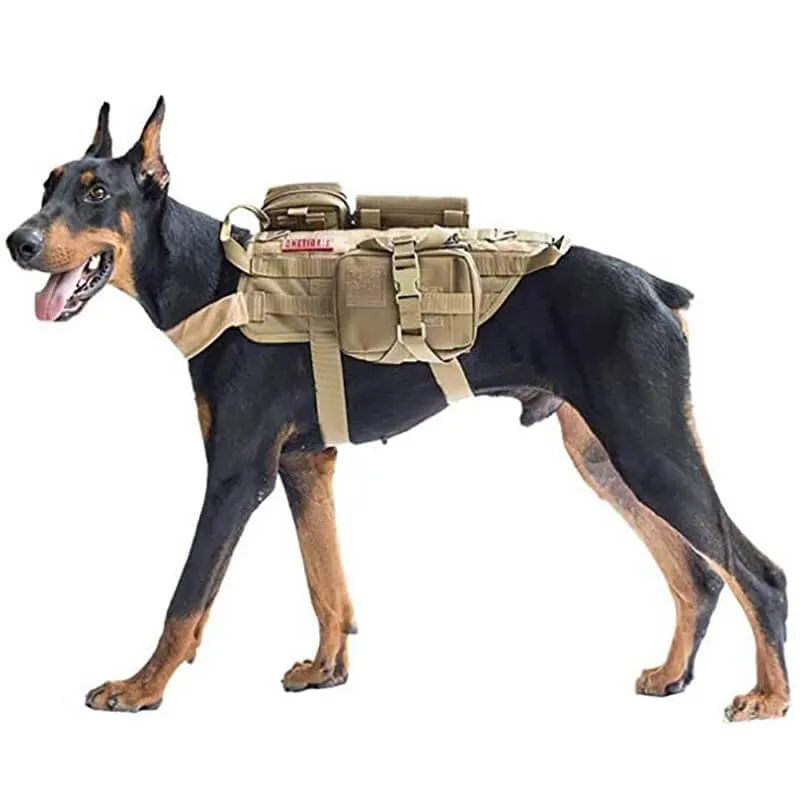 Heavy-Duty Adjustable Military K9 Tactical Dog Harness Vest for Training and Service
