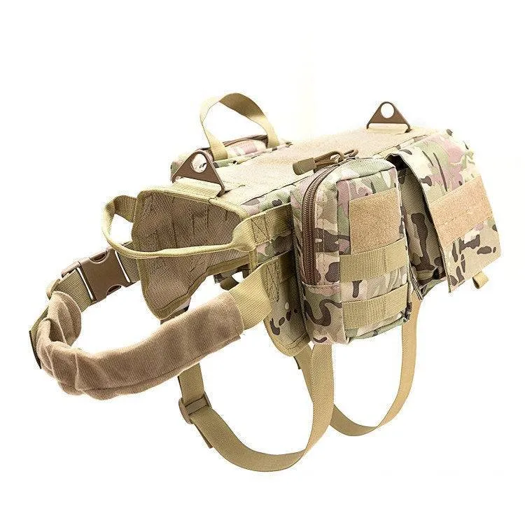 Heavy-Duty Adjustable Military K9 Tactical Dog Harness Vest for Training and Service