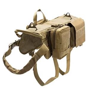 Heavy-Duty Adjustable Military K9 Tactical Dog Harness Vest for Training and Service