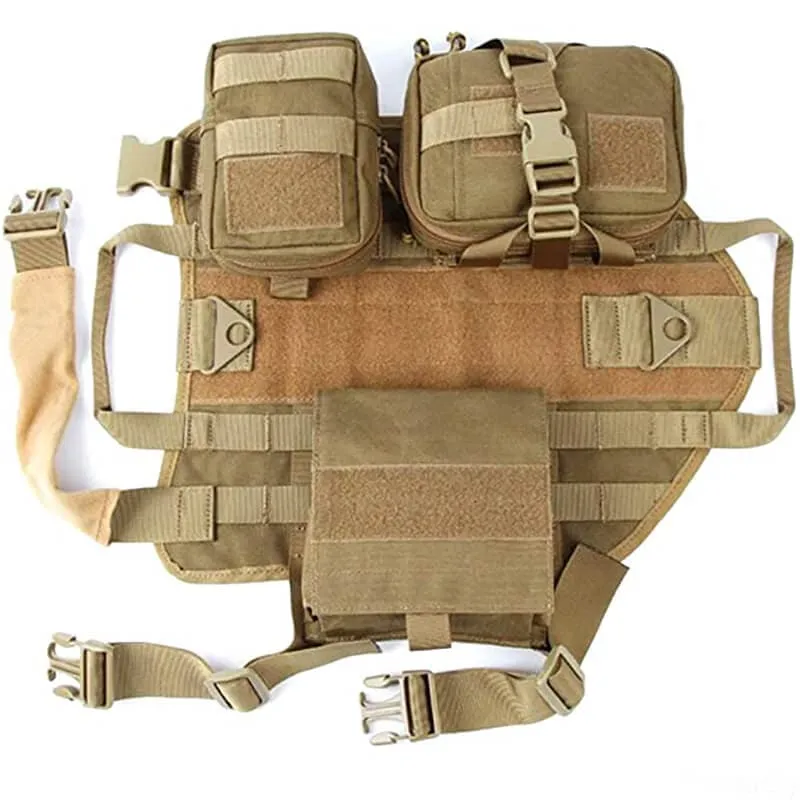 Heavy-Duty Adjustable Military K9 Tactical Dog Harness Vest for Training and Service