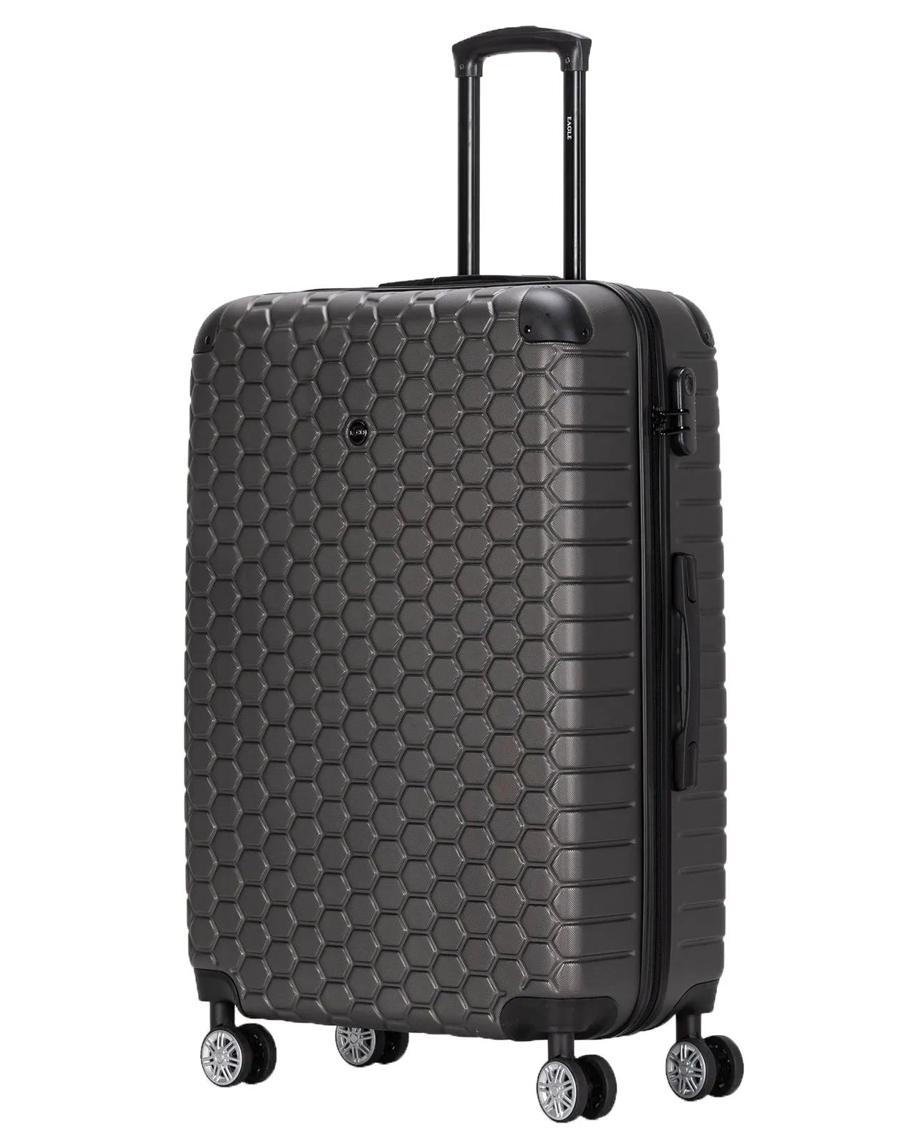 Hexagon ABS Hard Shell Suitcase Dark Grey
