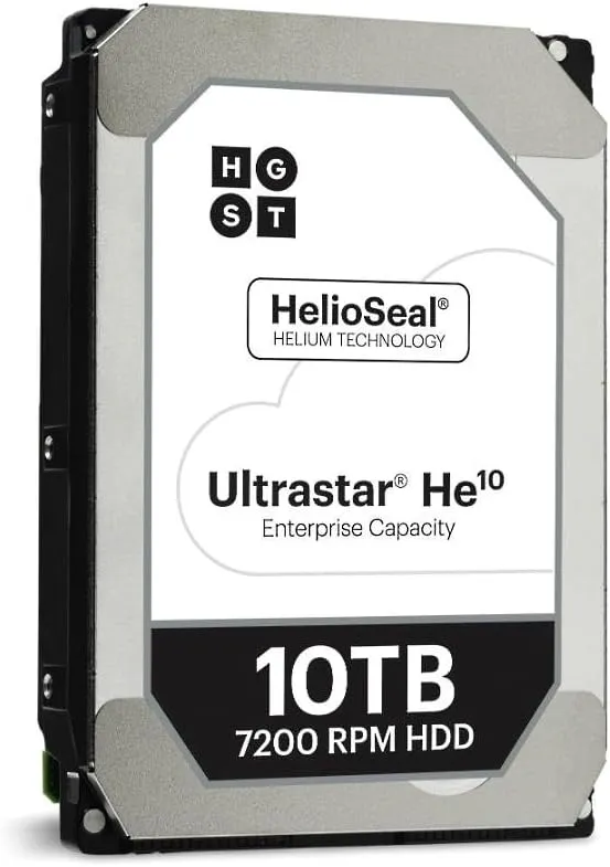 HGST Ultrastar DC HC510 (He10) 10TB 7200 RPM SATA 6Gb/s 256MB Cache 3.5-Inch | Power Disable | Enterprise Hard Drive - HUH721010ALE600 (0F27452)