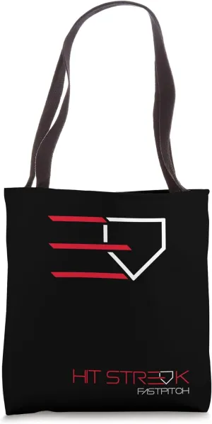 Hit Streak Softball E Homeplate Bottom Logo Tote Bag