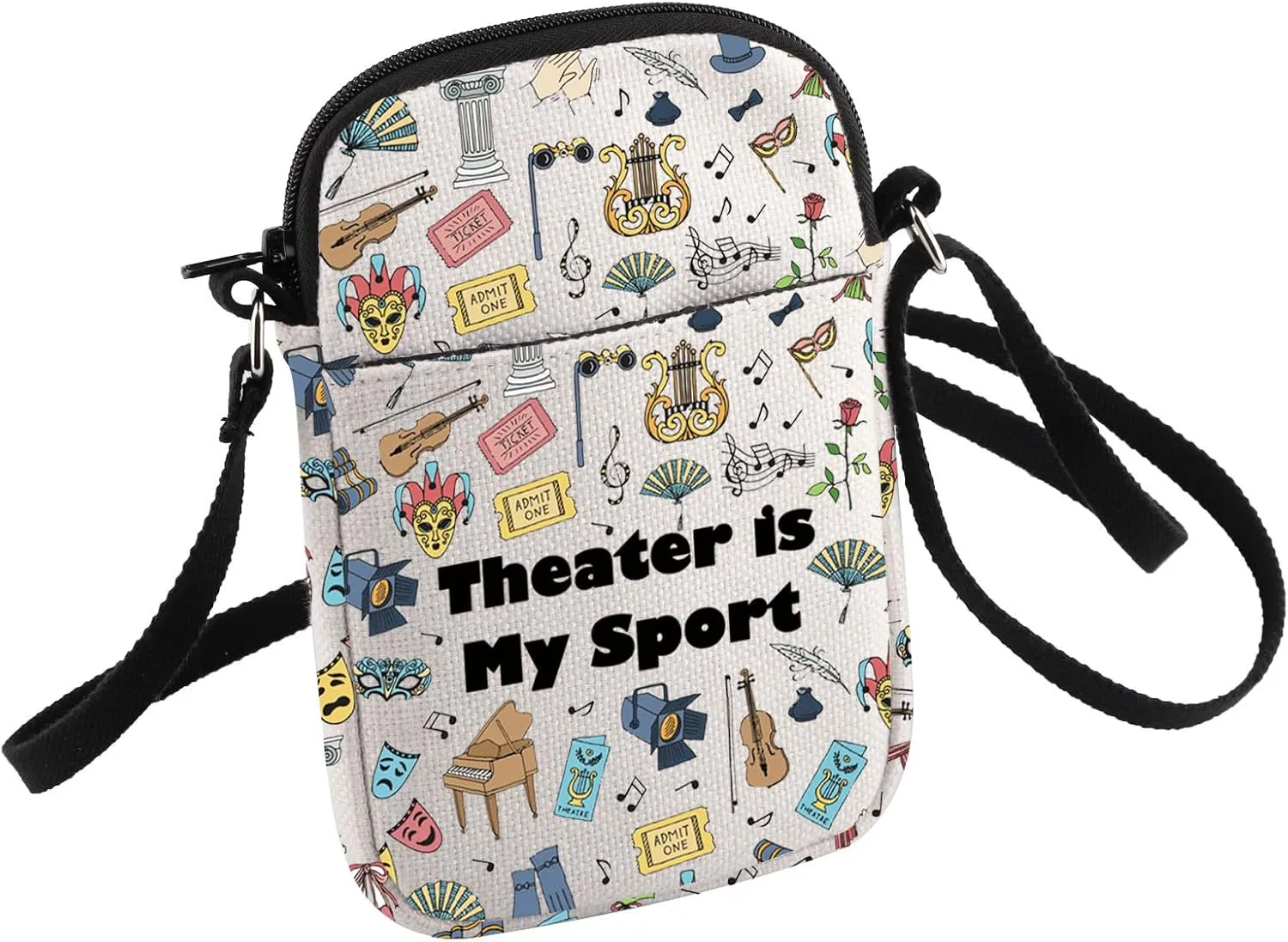 HOLLP Acting Inspired Theatre Gift Theater is My Sport Crossbody Bag Gifts