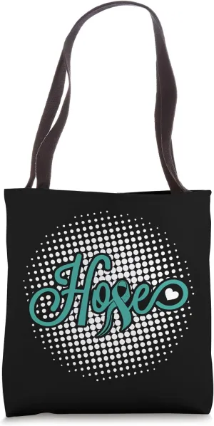 Hope- Interstitial Cystitis Awareness Support Ribbon Tote Bag