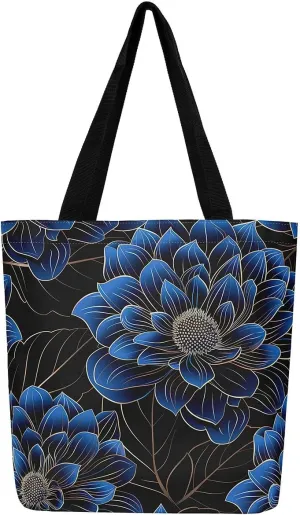 Horses Canvas Tote Bag,Southwestern Native Aztec Handbag Bohemian Dream Catchers Geometry Shoulder Bag
