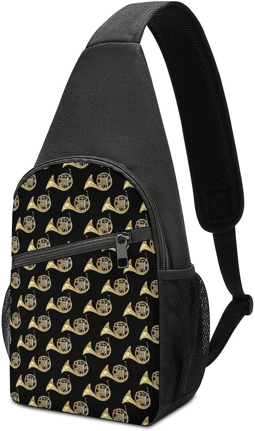 Hotdog Fun Food Hot Dog Large Capacity Portable Chest Bag, Single Shoulder Chest Bag