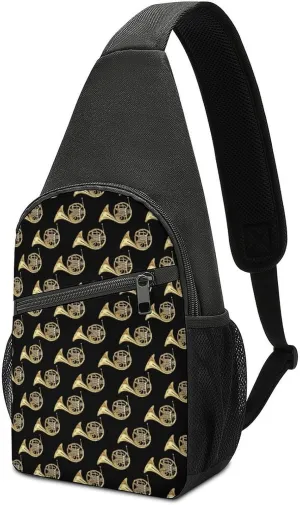 Hotdog Fun Food Hot Dog Large Capacity Portable Chest Bag, Single Shoulder Chest Bag