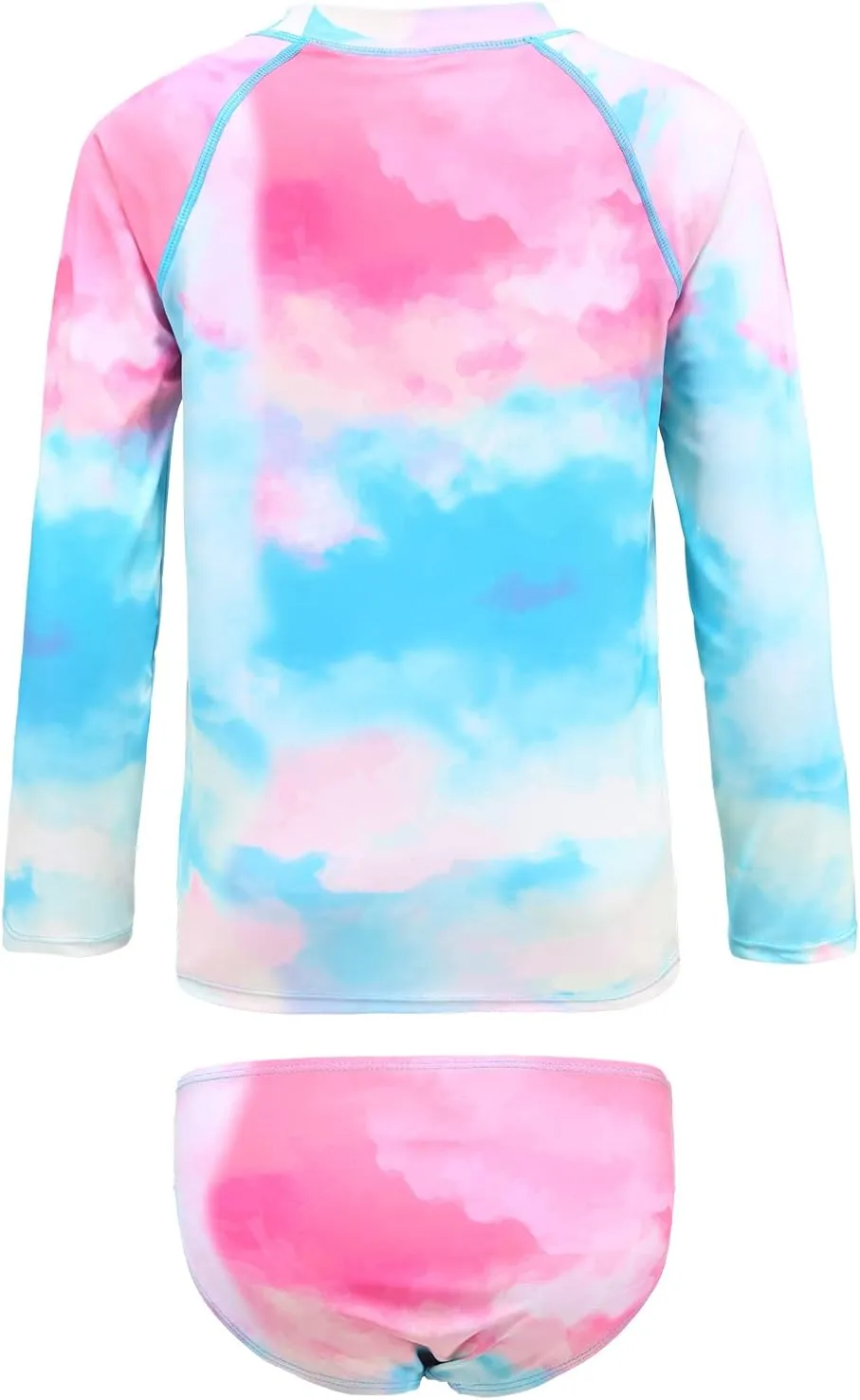 HowJoJo Girls Two Piece Swimsuits Long Sleeve Rash Guard Set Kids Bathing Suits UPF 50 