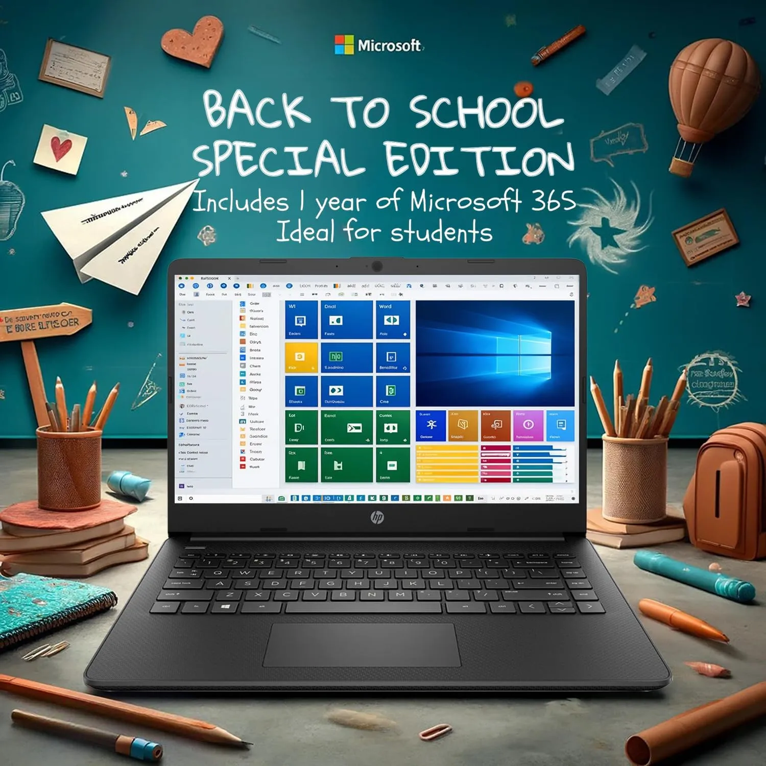HP 14 Ultrabook • Intel 4-Core CPU • Back to School Limited Edition with Microsoft 365 • 16GB RAM • 1.6TB Storage (128GB OnBoard withHP 512GB P500 Portable SSD   1TB OneDrive) • Win 11 Pro • Black