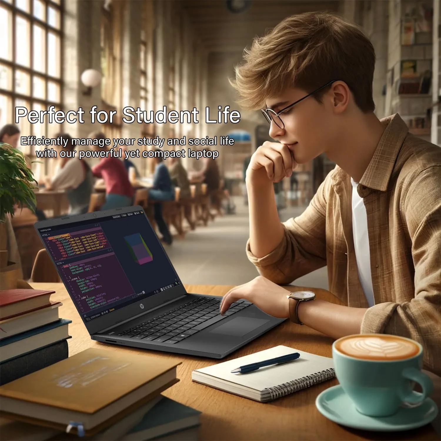 HP 14 Ultrabook • Intel 4-Core CPU • Back to School Limited Edition with Microsoft 365 • 16GB RAM • 1.6TB Storage (128GB OnBoard withHP 512GB P500 Portable SSD   1TB OneDrive) • Win 11 Pro • Black