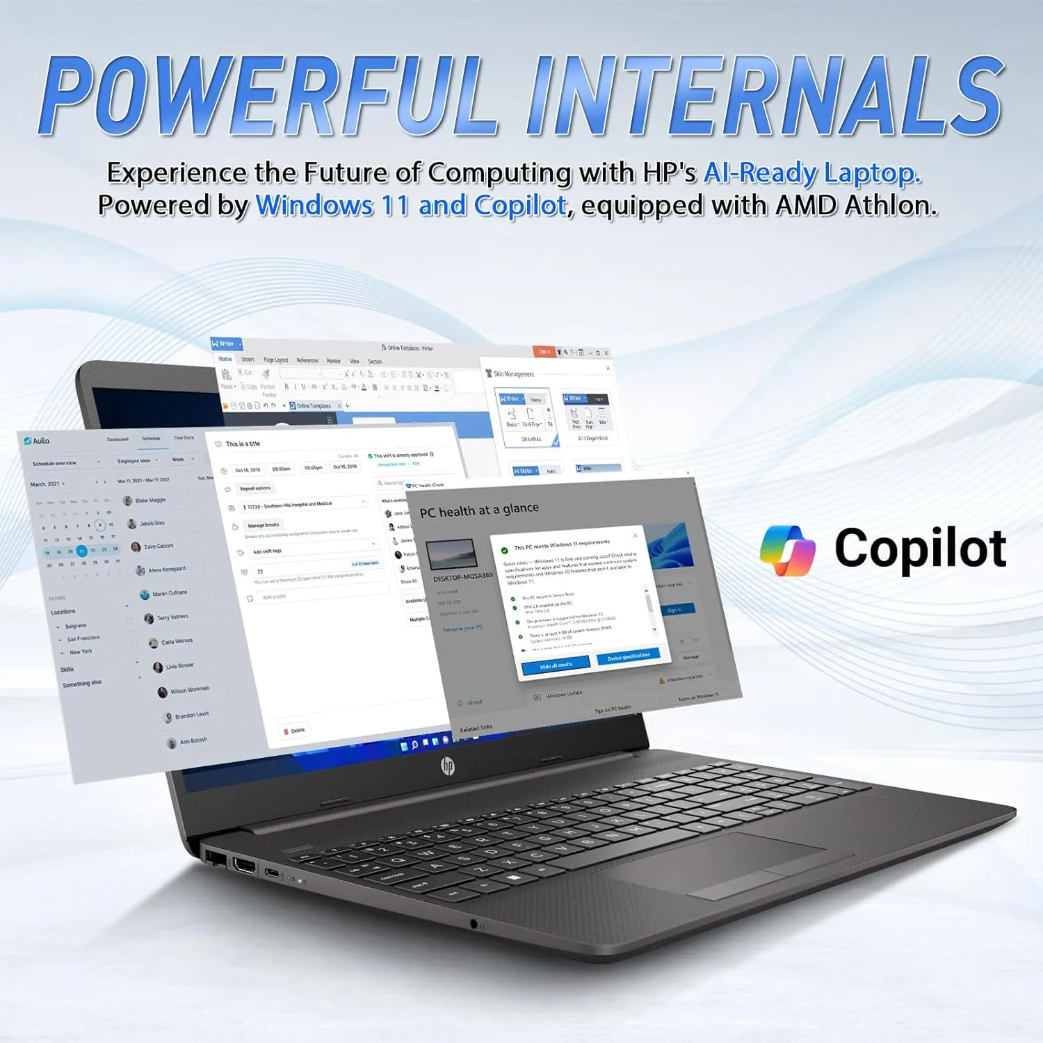 HP 15 FHD Business UltraBook Laptop • 16GB RAM • 256GB PCIe SSD • Powerful AMD Performance • Copilot AI-Ready • Ethernet Port • Long Battery Life • Windows 11 Pro – Built for Professionals