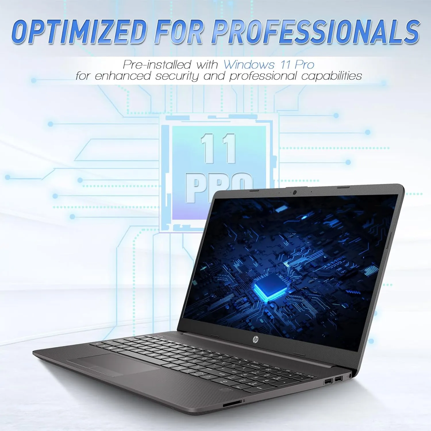 HP 15 FHD Business UltraBook Laptop • 16GB RAM • 256GB PCIe SSD • Powerful AMD Performance • Copilot AI-Ready • Ethernet Port • Long Battery Life • Windows 11 Pro – Built for Professionals