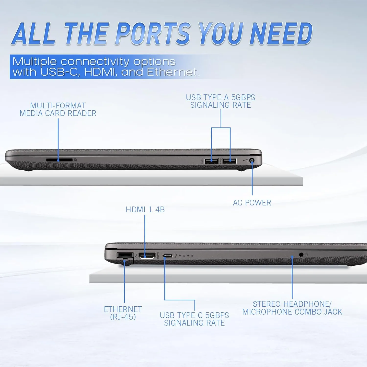 HP 15 FHD Business UltraBook Laptop • 16GB RAM • 256GB PCIe SSD • Powerful AMD Performance • Copilot AI-Ready • Ethernet Port • Long Battery Life • Windows 11 Pro – Built for Professionals