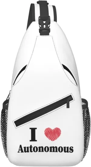 I Love Autonomous Crossbody Bags For Women Men Chest Backpack Gym Shoulder Bag Travel Outdoor Sports Casual Crossbody Bags