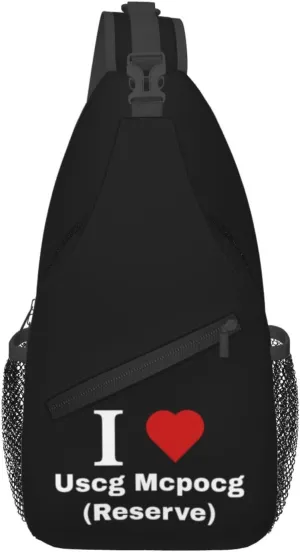 I love Uscg Mcpocg (Reserve) Crossbody Bags For Women Men Chest Backpack Gym Shoulder Bag Travel Outdoor Sports Casual Crossbody Bags