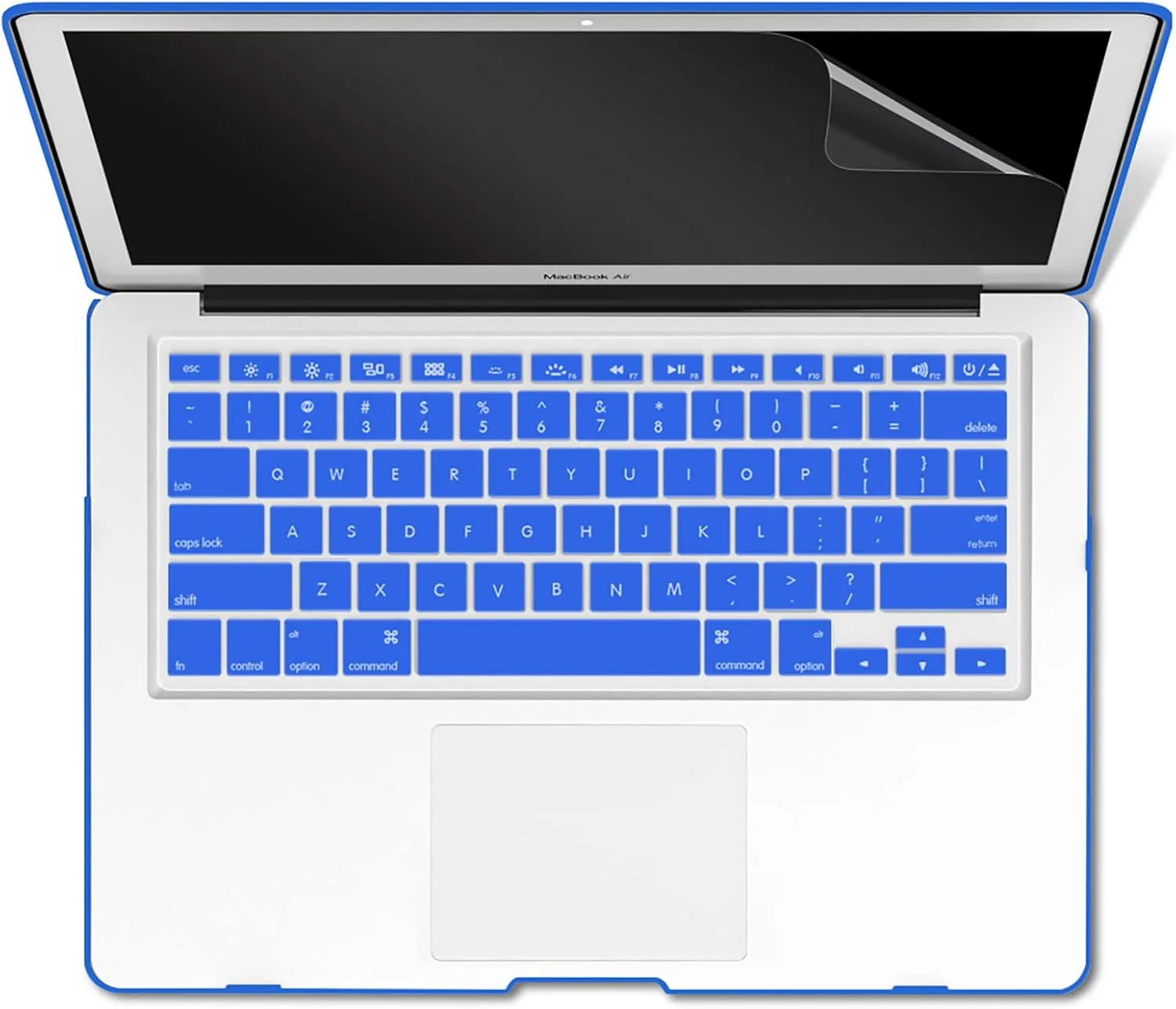 IBENZER Compatible with Old Version MacBook Air 13 Inch Case (2017-2010 Release), Models: A1466/A1369, Plastic Hard Shell Case with Keyboard & Screen Cover for Mac Air 13, Royal Blue, A13RBL 2 N