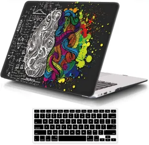 iCasso for MacBook Air 13 inch Case (Release 2010-2017 Older Version), Plastic Hard Shell Protective Case & Keyboard Cover Only for MacBook Air 13 Inch Model A1466/A1369- Brain