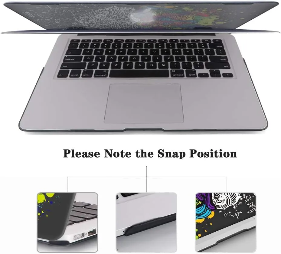 iCasso for MacBook Air 13 inch Case (Release 2010-2017 Older Version), Plastic Hard Shell Protective Case & Keyboard Cover Only for MacBook Air 13 Inch Model A1466/A1369- Brain