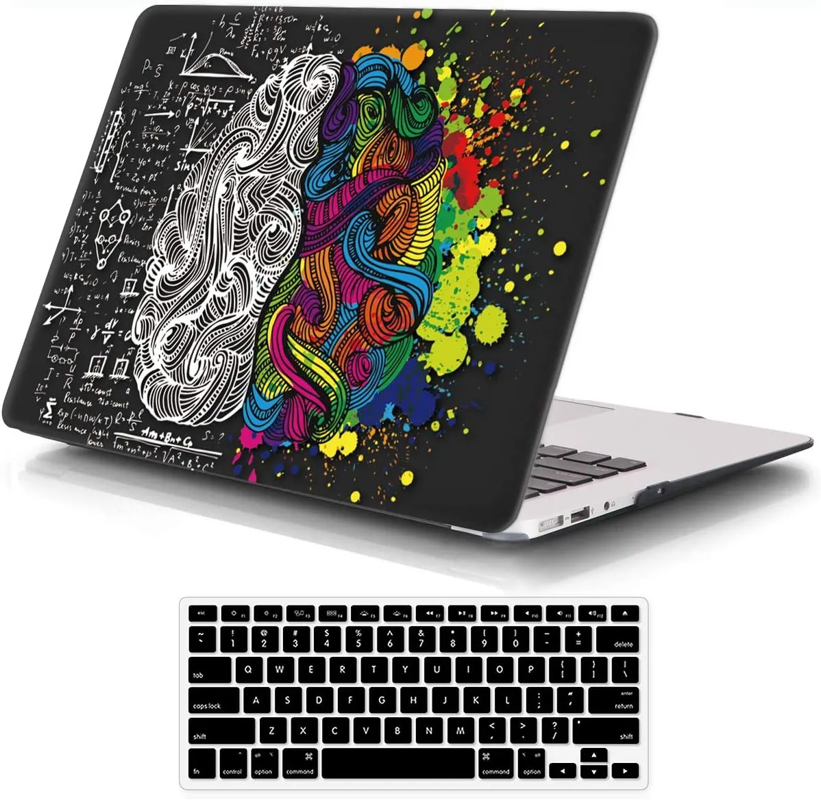 iCasso for MacBook Air 13 inch Case (Release 2010-2017 Older Version), Plastic Hard Shell Protective Case & Keyboard Cover Only for MacBook Air 13 Inch Model A1466/A1369- Brain