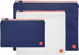 iDesign Packing Pouches (Set of 3) Navy/Orange Travel Bag, 3 Count