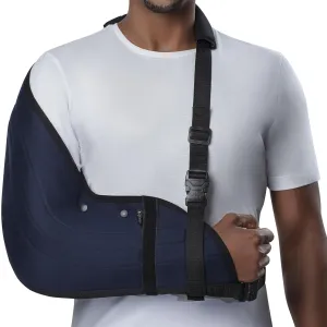 Immobilizer Arm Sling for Upper Limb Injuries - Arm Brace for Left and Right, Bursitis Elbow Brace, Arm Support Straps - Shoulder Support Immobilizer for Rotator Cuff - Black, X-Small