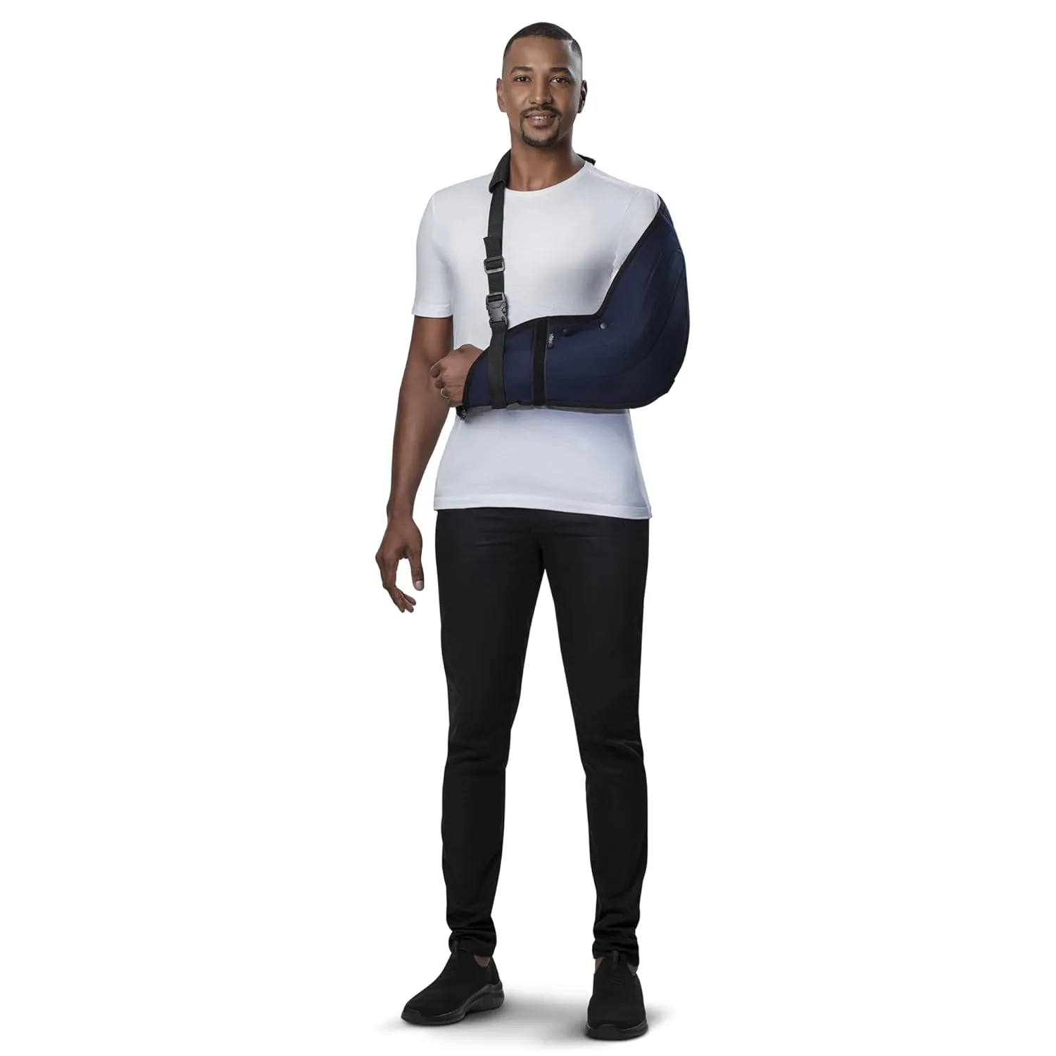 Immobilizer Arm Sling for Upper Limb Injuries - Arm Brace for Left and Right, Bursitis Elbow Brace, Arm Support Straps - Shoulder Support Immobilizer for Rotator Cuff - Black, X-Small