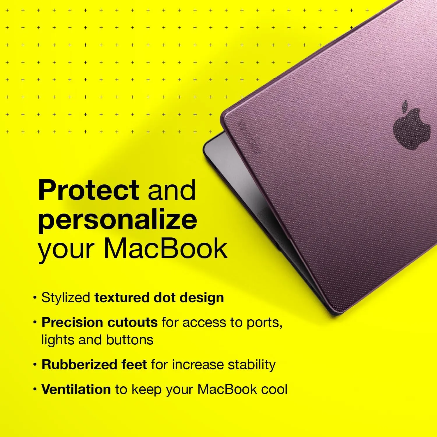 Incase Dots Hardshell with Makrolon® - MacBook Pro 14 inch Case - 2024, 2023, 2022, 2021, M4, M3, M2, M1 - MacBook Case, Laptop Cover, Protective Hard Shell, Scratch Resistant, Lightweight - Ice Pink