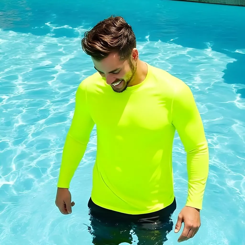 INGEAR Swim Shirts for Men UPF50  Sun Protection Shirts Mens Long Sleeve Mens Rash Guard