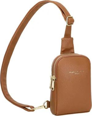 INICAT Travel Small Sling Bag Leather Crossbody Bags for Women Fanny Packs Cross Body Bag for Woman Cross Body Purses
