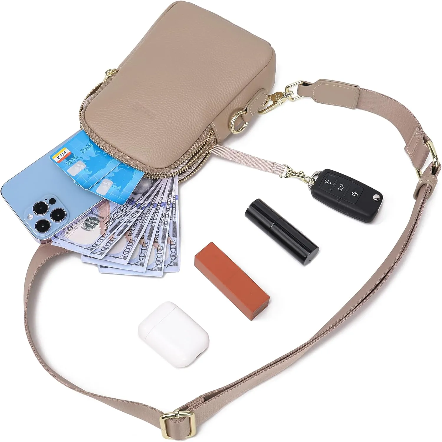 INICAT Travel Small Sling Bag Leather Crossbody Bags for Women Fanny Packs Cross Body Bag for Woman Cross Body Purses