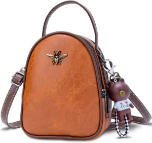 INOVERA Women's Cross-Body Shoulder Sling Bag Mobile Purse Handbag with Adjustable Strap(Brown)