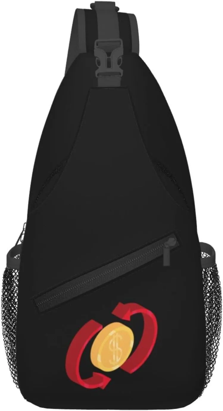 Isometric Currency Crossbody Bags For Women Men Chest Backpack Gym Shoulder Bag Travel Outdoor Sports Casual Crossbody Bags