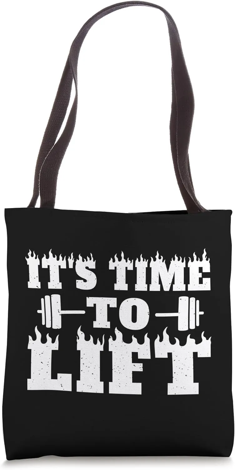 It's Time To Lift - Funny Gym Workout Tote Bag