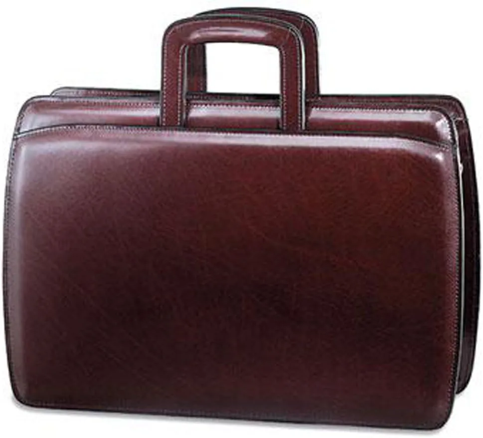 Jack Georges Elements Double Gusset Top-Zip Briefcase #4202 (Burgundy)