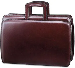 Jack Georges Elements Double Gusset Top-Zip Briefcase #4202 (Burgundy)