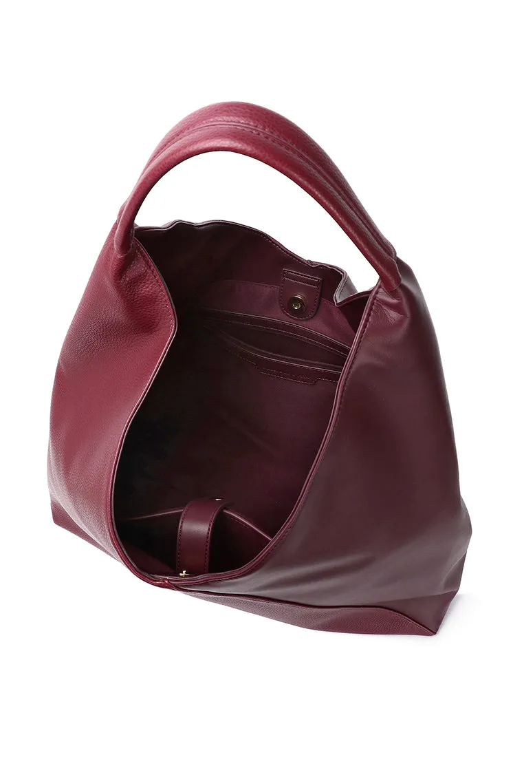 Jamila Functional Pocket Tote Bag (Maroon)