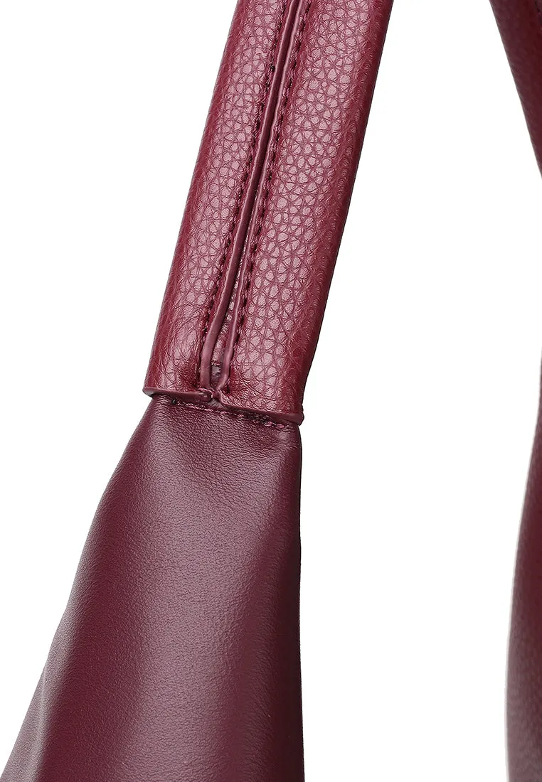 Jamila Functional Pocket Tote Bag (Maroon)