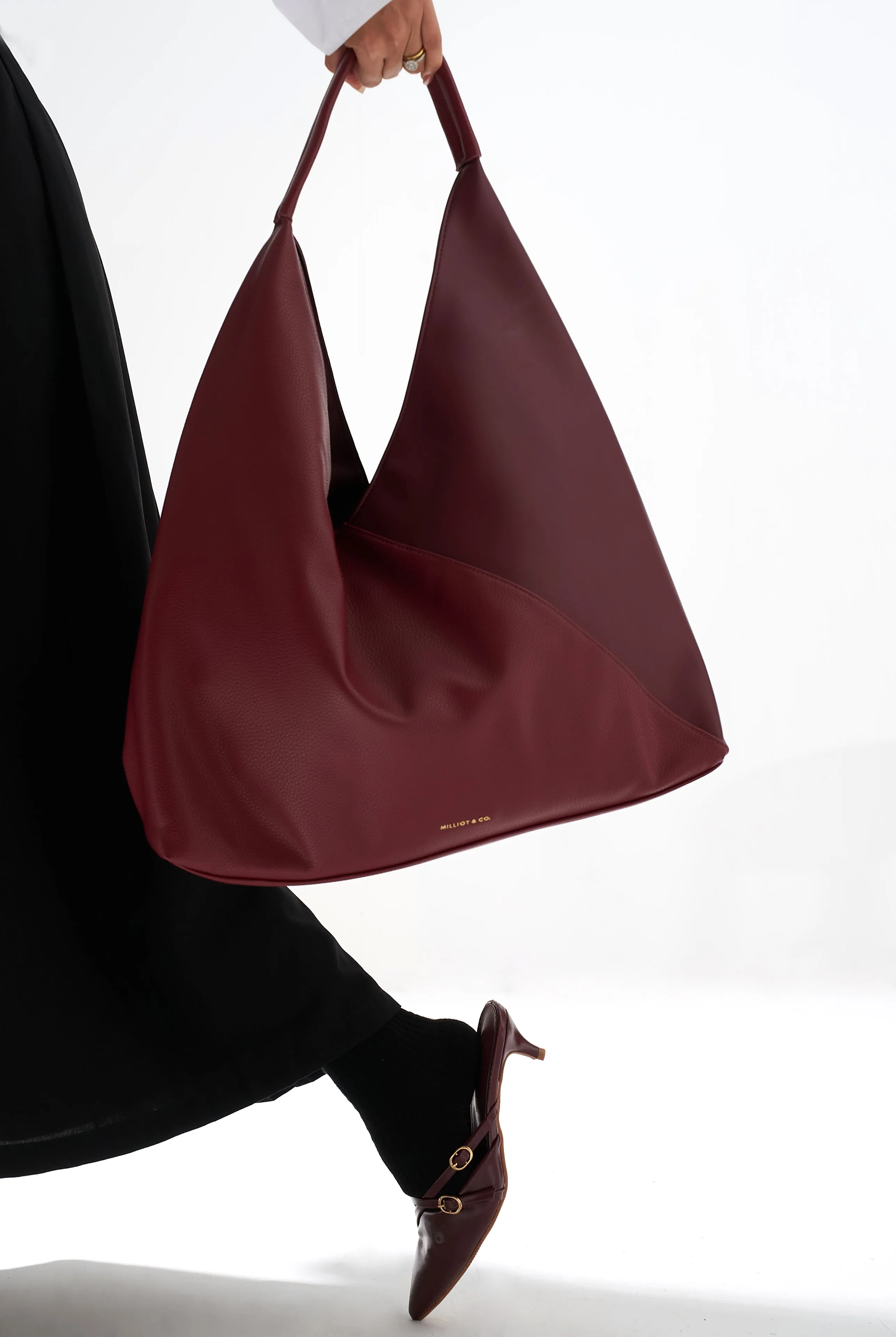 Jamila Functional Pocket Tote Bag (Maroon)
