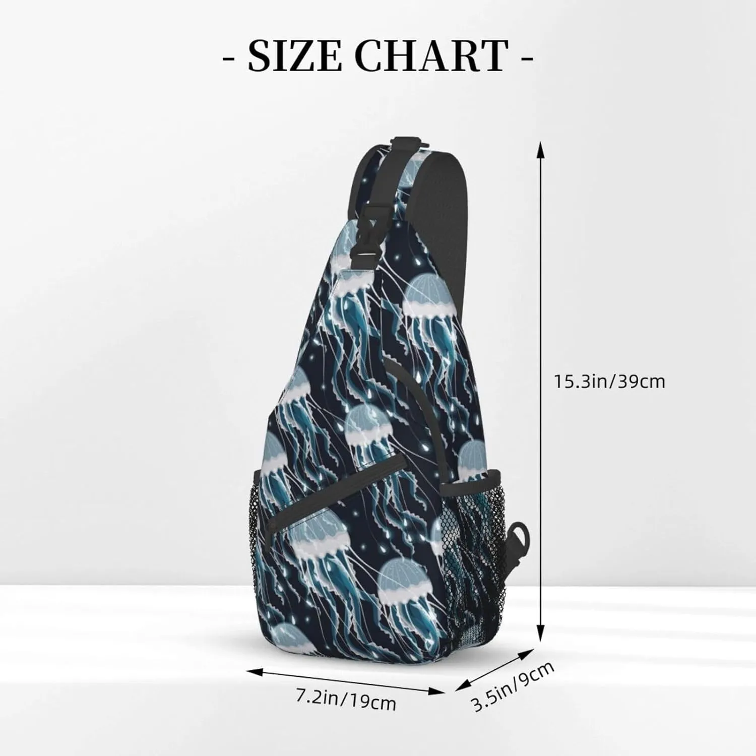 Jellyfish Crossbody Bag Funny Shoulder Bag Backpack Cute Sling Bag Chest Casual Daypack for Outdoor