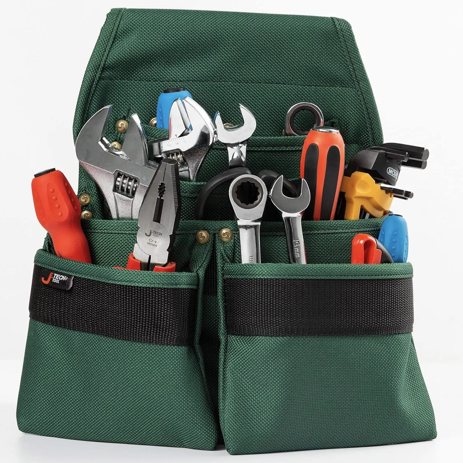 Jetech Tool Belt Pouches Bag with 4 Pocket - Heavy Duty Utility Pouch for Electrician, Carpenters, Craftsman, Gardening